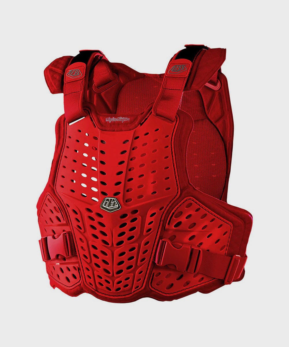 Troy Lee Designs Rockfight CE Flex Cycle Chest Protector Solid Red - FREE UK Shipping, FREE 365 Day Returns | Moto Central