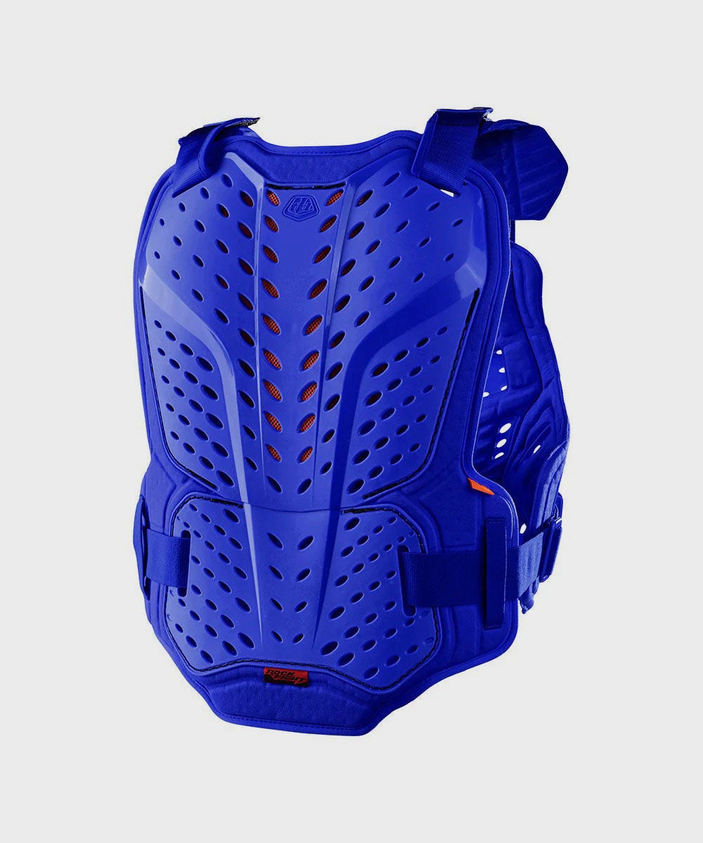 Troy Lee Designs Rockfight CE Cycle Chest Protector Solid Blue - FREE UK Shipping, FREE 365 Day Returns | Moto Central