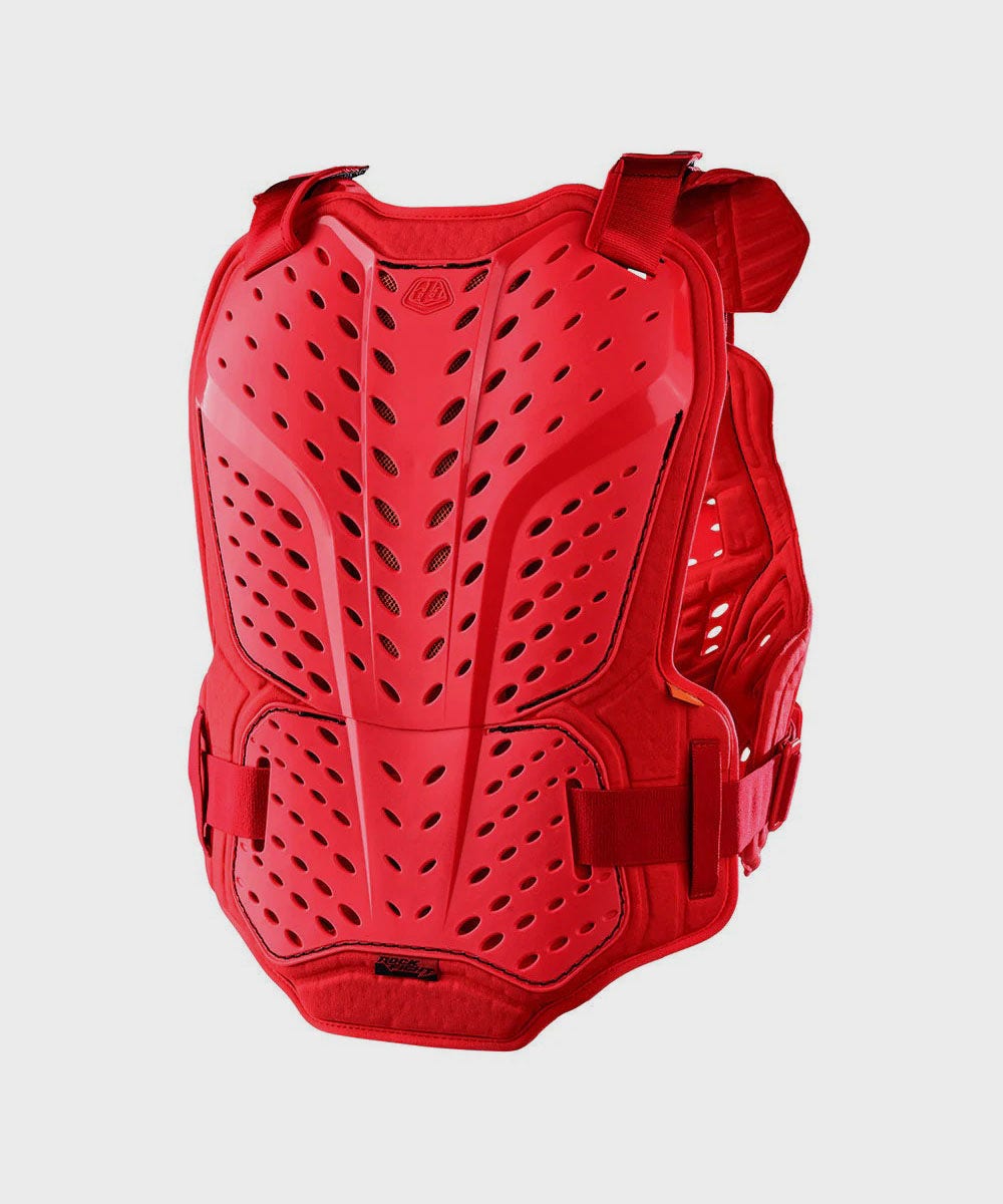 Troy Lee Designs Rockfight CE Cycle Chest Protector Solid Red - FREE UK Shipping, FREE 365 Day Returns | Moto Central