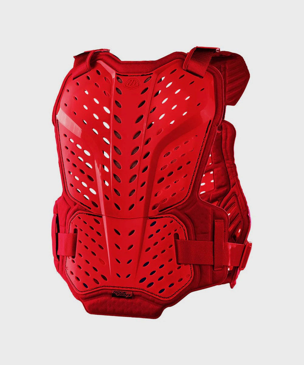 Troy Lee Designs Rockfight Cycle Chest Protector Solid Red - FREE UK Shipping, FREE 365 Day Returns | Moto Central