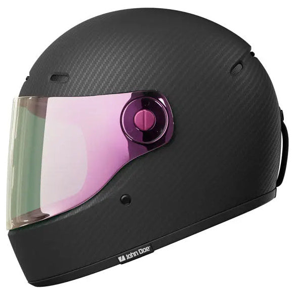 John Doe JD/One Frozen Carbon full-face motorcycle helmet, left-side profile