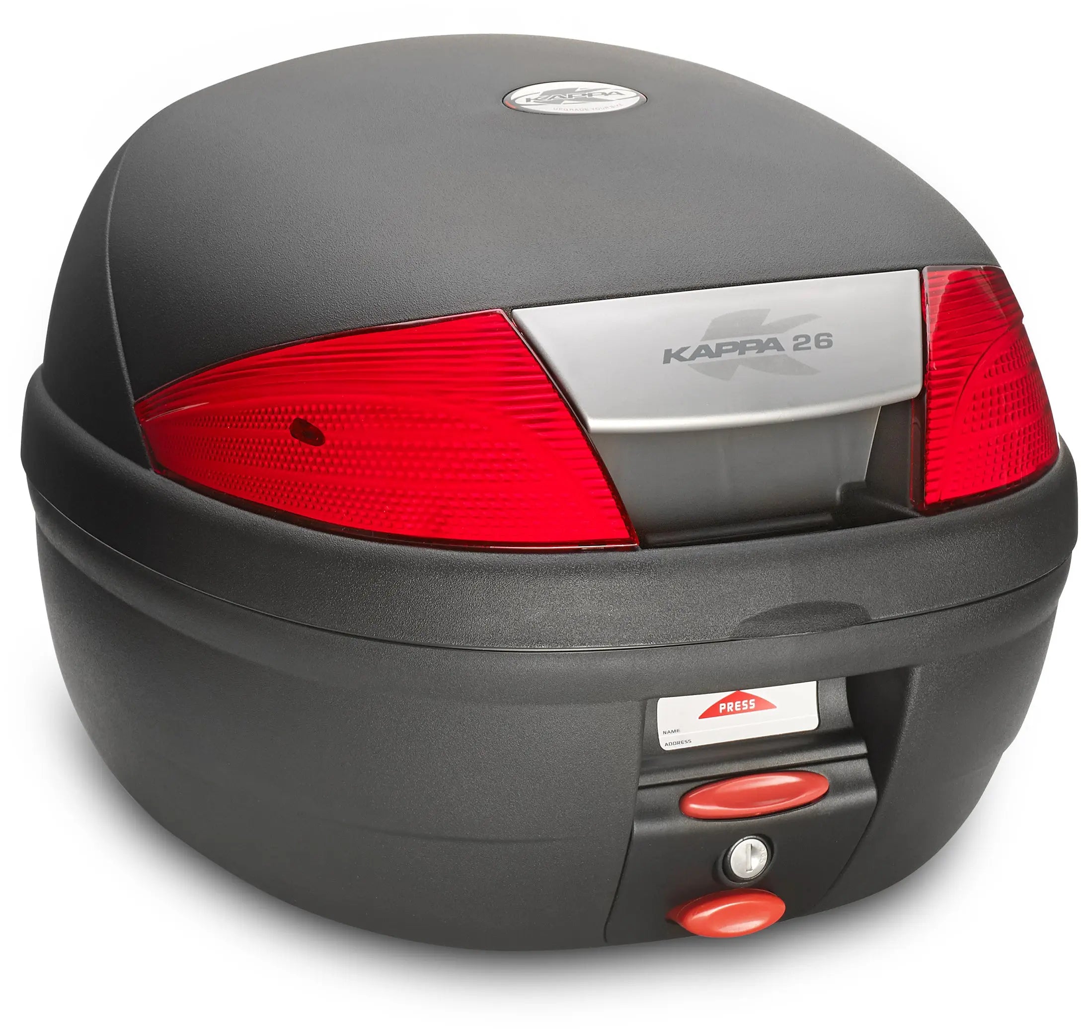 Kappa K26N Embossed Top Case Black FREE UK Delivery, FREE 365 Day Returns | Moto Central