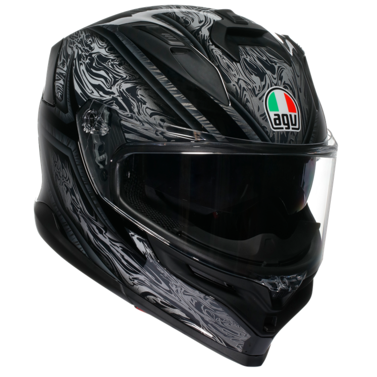 AGV K7 Damascus Full Face Helmet Black/Silver FREE Delivery & Returns