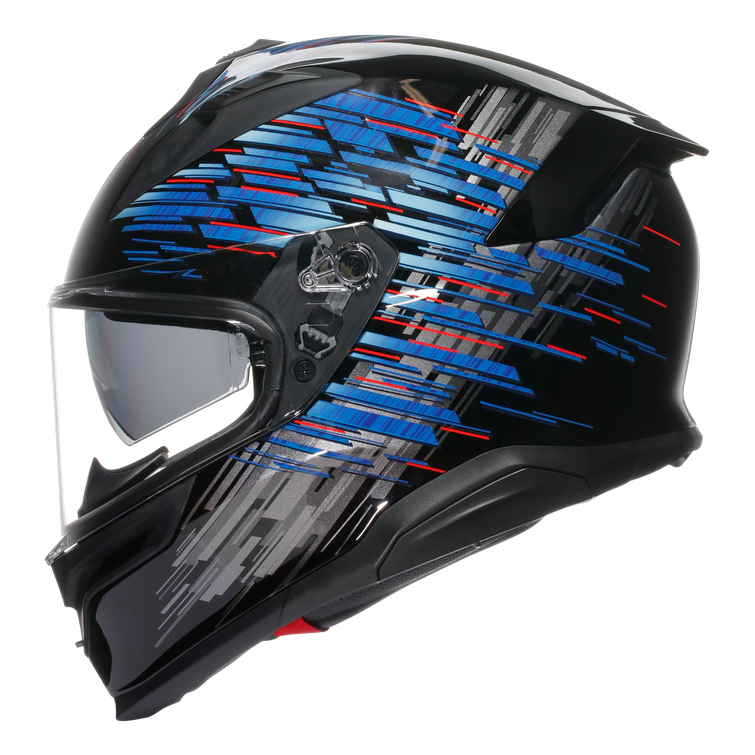 AGV K7 Genisys Matt Black / Blue / Grey Full Face Motorcycle Helmet - additional product view 1