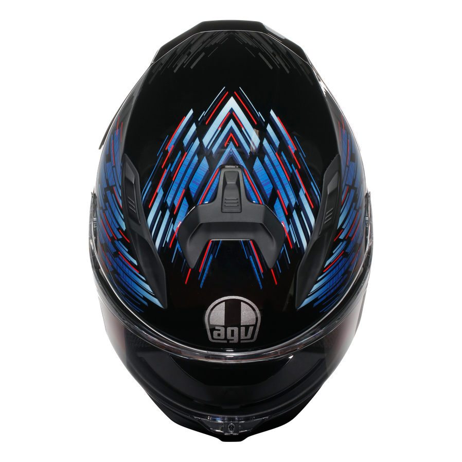 AGV K7 Genisys Matt Black / Blue / Grey Full Face Motorcycle Helmet - additional product view 1