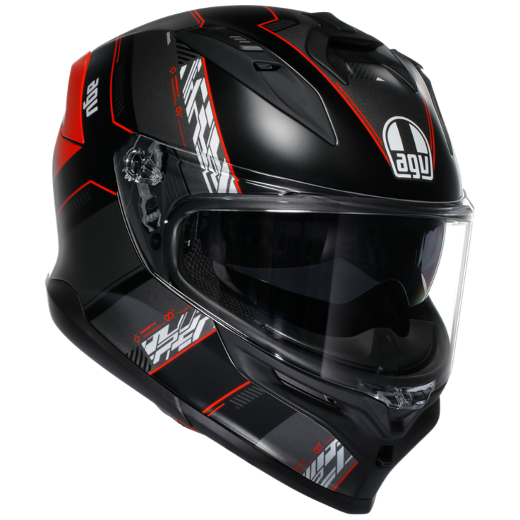 AGV K7 Kyber Full Face Helmet Black/Red FREE Delivery, 365 Day Returns