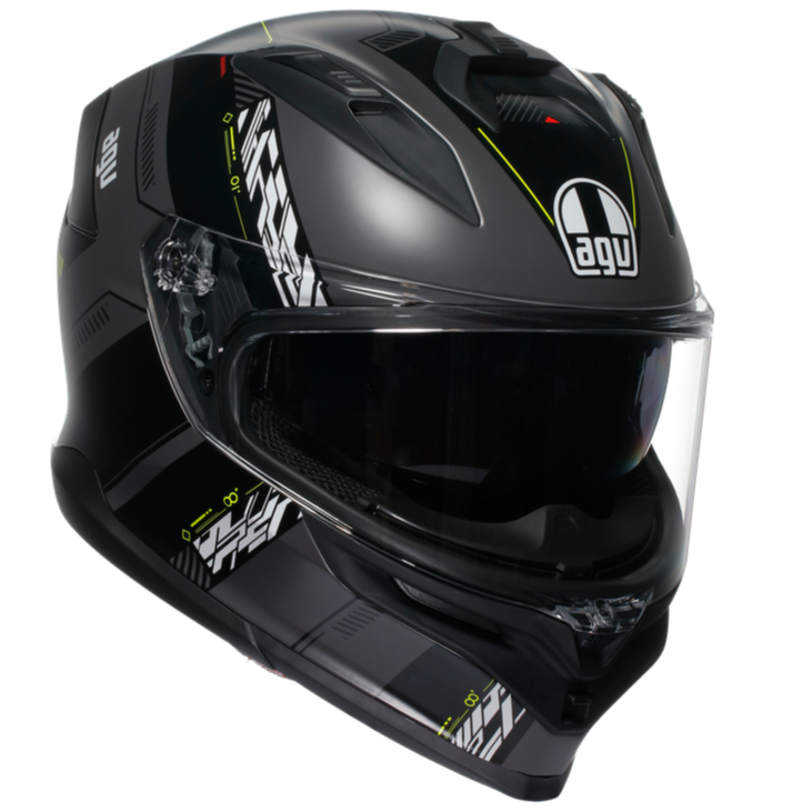 AGV K7 Kyber Full Face Helmet Matt Grey/Fluo Yellow FREE UK Delivery