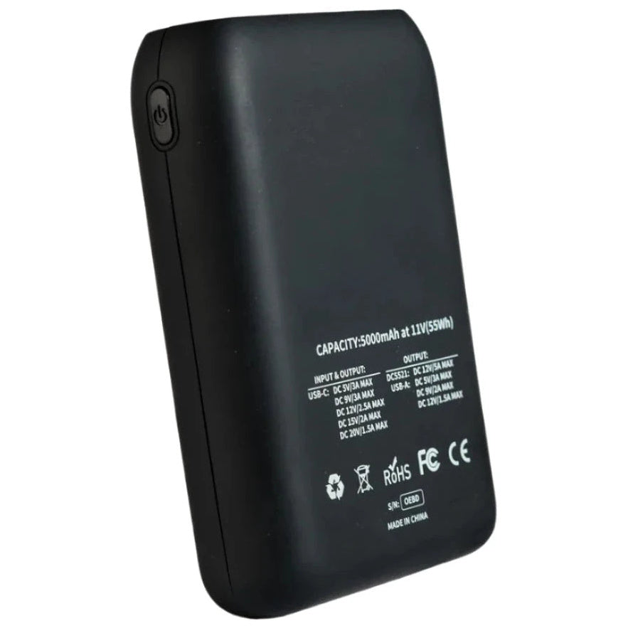 Keis 5000Mah Battery - rear specifications view