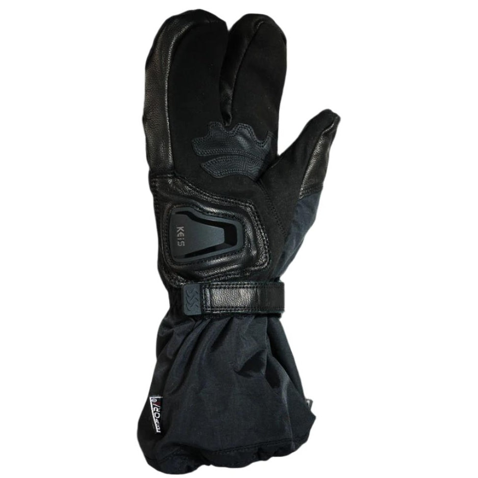 Keis Extreme G301 Premium Heated 3-Finger Textile Gloves - palm view
