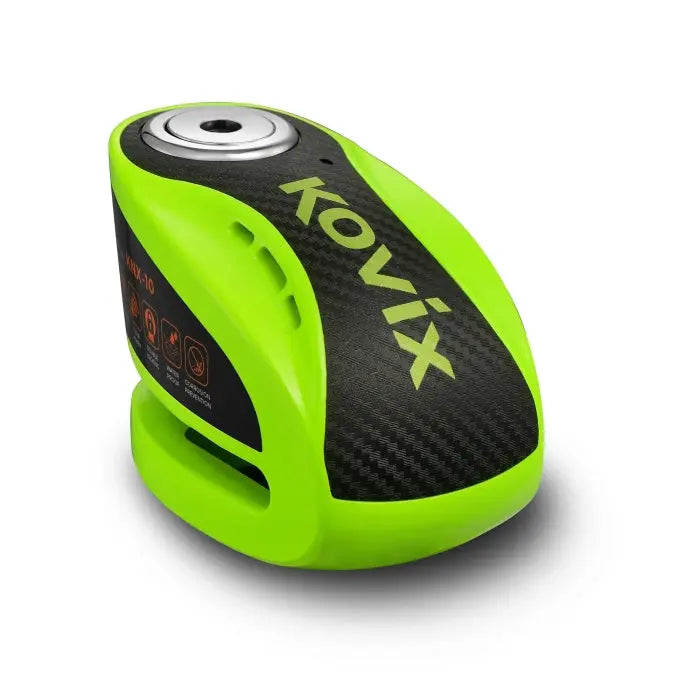 Kovix Overlord KNX10 Alarm Disc Lock Green - 10mm Pin FREE UK Delivery, FREE 365 Day Returns | Moto Central