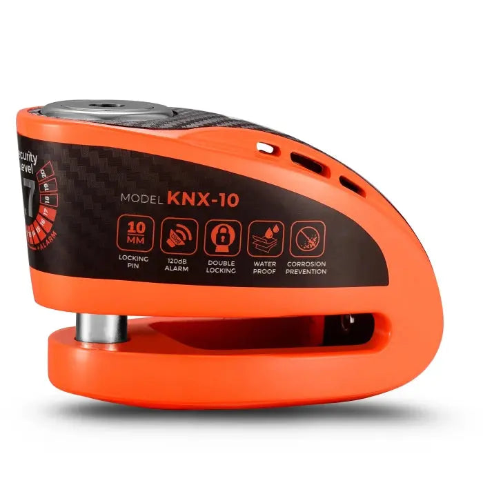 Kovix Overlord KNX10 Alarm Disc Lock Orange - 10mm Pin FREE UK Delivery, FREE 365 Day Returns | Moto Central
