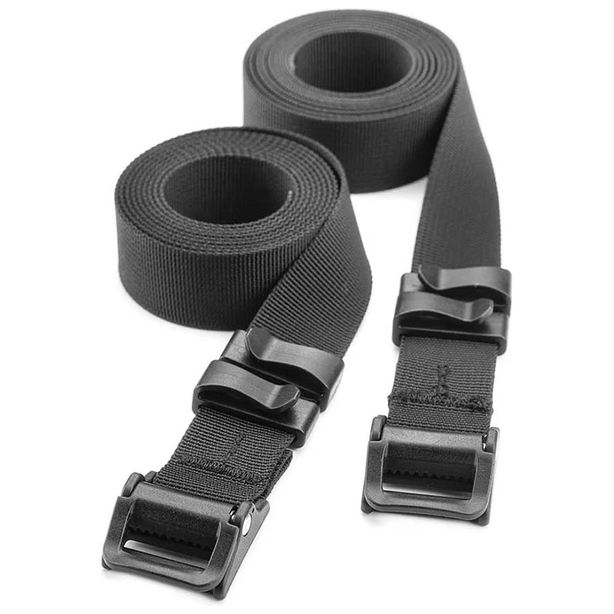 Kriega Cam Straps - 1.5 Meters – pair of black luggage straps