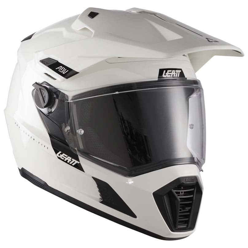 Leatt ADV 7.5 Helmet Kit White adventure motorcycle helmet, front three-quarter view