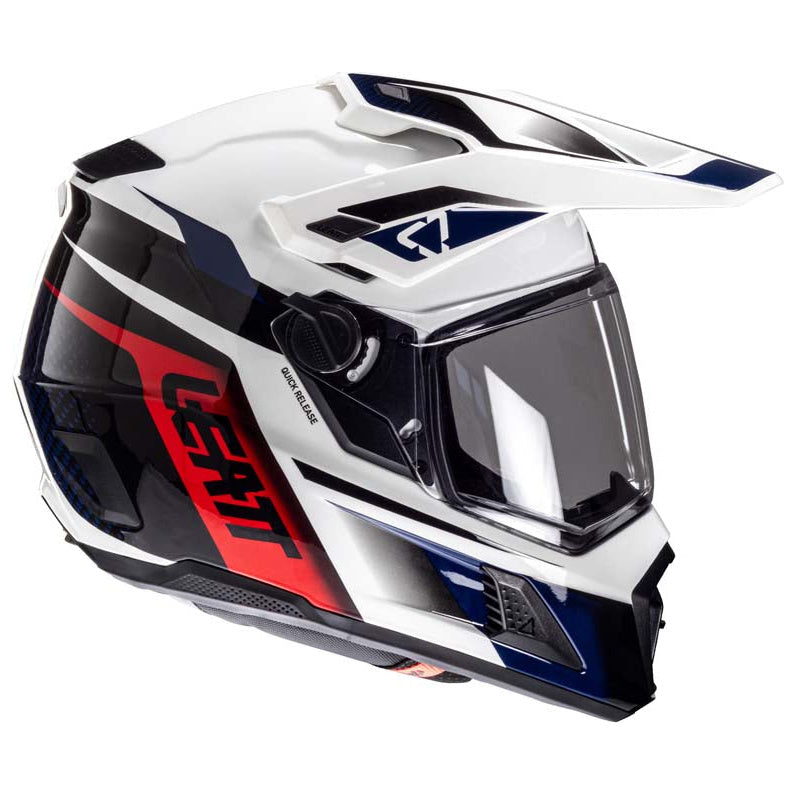 Leatt ADV 8.5 Helmet Kit Royal Blue / Red adventure motorcycle helmet, right-side view