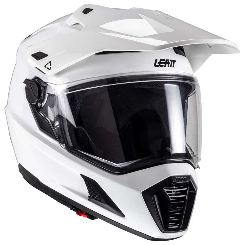 Leatt ADV 8.5 Helmet Kit White adventure motorcycle helmet, front three-quarter view