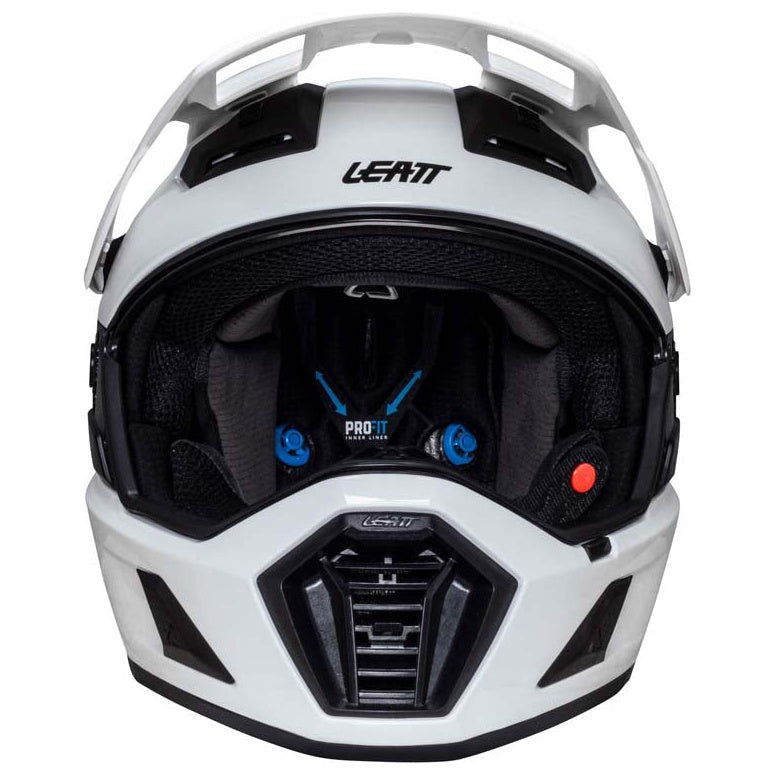 Leatt ADV 8.5 Helmet Kit White adventure motorcycle helmet, right front view
