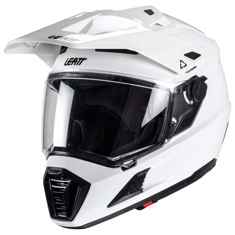Leatt ADV 8.5 Helmet Kit White adventure motorcycle helmet, front view