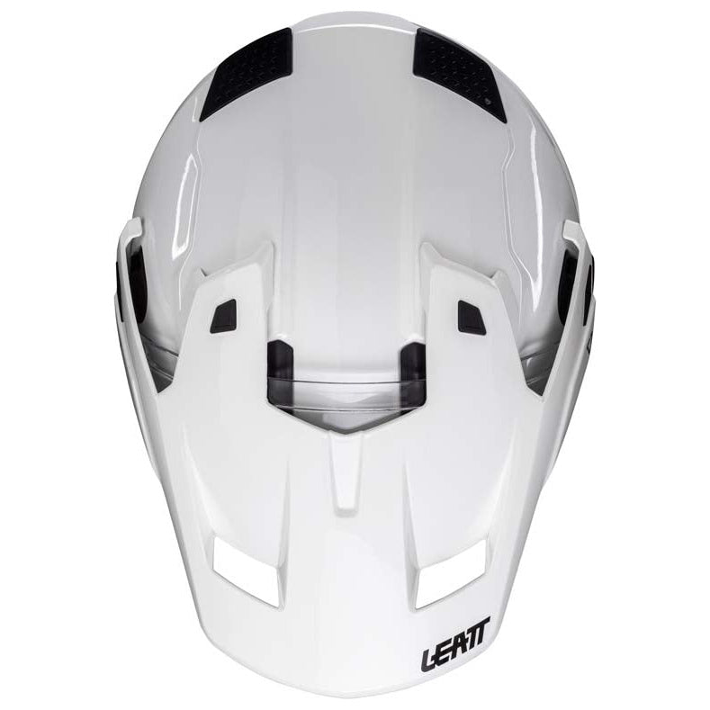 Leatt ADV 8.5 Helmet Kit White adventure motorcycle helmet, top view
