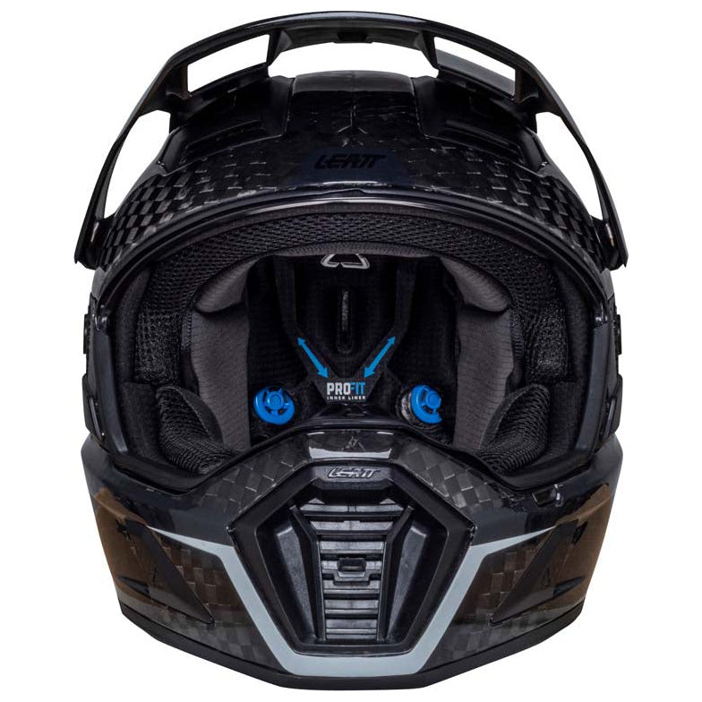 Leatt ADV 9.5 Helmet Kit Carbon / Black adventure motorcycle helmet, rear view