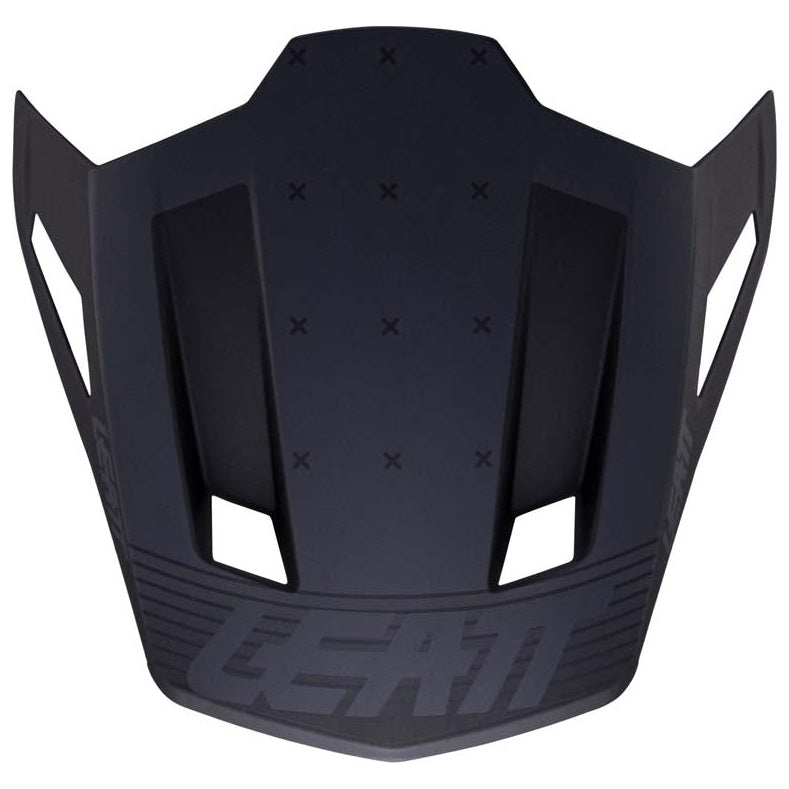 Leatt Moto 7.5 Helmet Kit Stealth Black / Grey motocross motorcycle helmet, peak detail