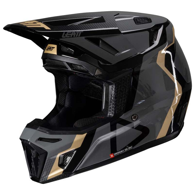 Leatt Moto 8.5 Helmet Kit Black motocross motorcycle helmet, left-side view