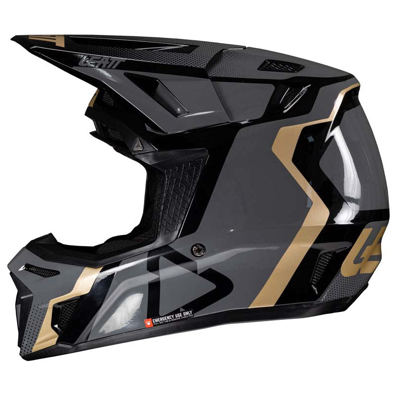 Leatt Moto 8.5 Helmet Kit Black motocross motorcycle helmet, right-side view