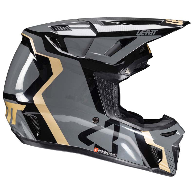 Leatt Moto 8.5 Helmet Kit Black motocross motorcycle helmet, right profile