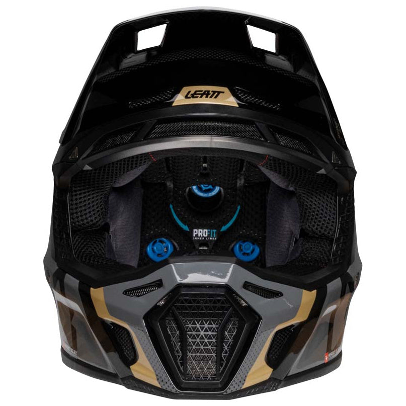 Leatt Moto 8.5 Helmet Kit Black motocross motorcycle helmet, front view
