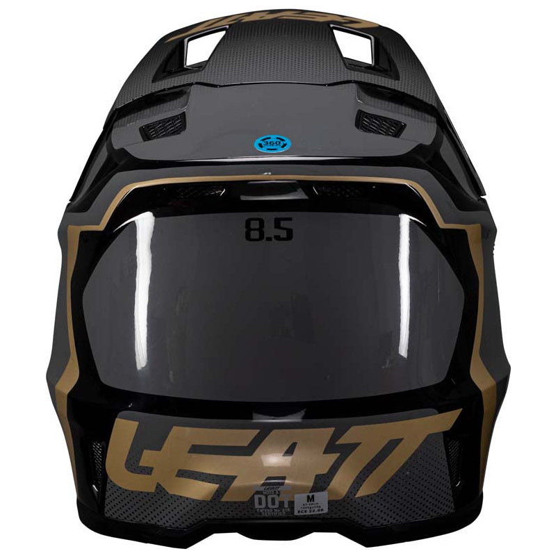 Leatt Moto 8.5 Helmet Kit Black motocross motorcycle helmet, rear view