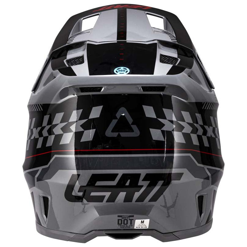 Leatt Moto 8.5 Helmet Kit Grey motocross motorcycle helmet, top view