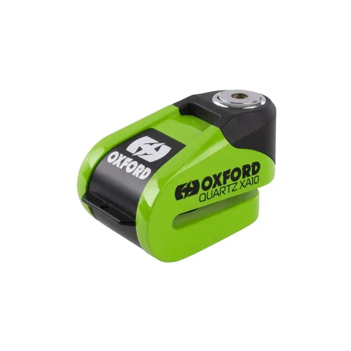 Oxford Quartz XA10 Alarm Disc Lock Green - 10mm FREE UK Delivery, FREE 365 Day Returns | Moto Central