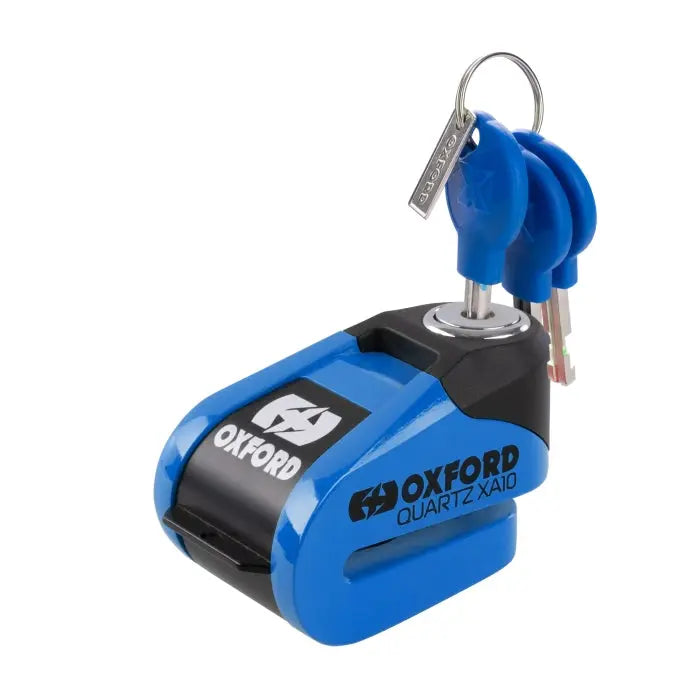 Oxford Quartz XA10 Alarm Disc Lock Blue - 10mm FREE UK Delivery, FREE 365 Day Returns | Moto Central