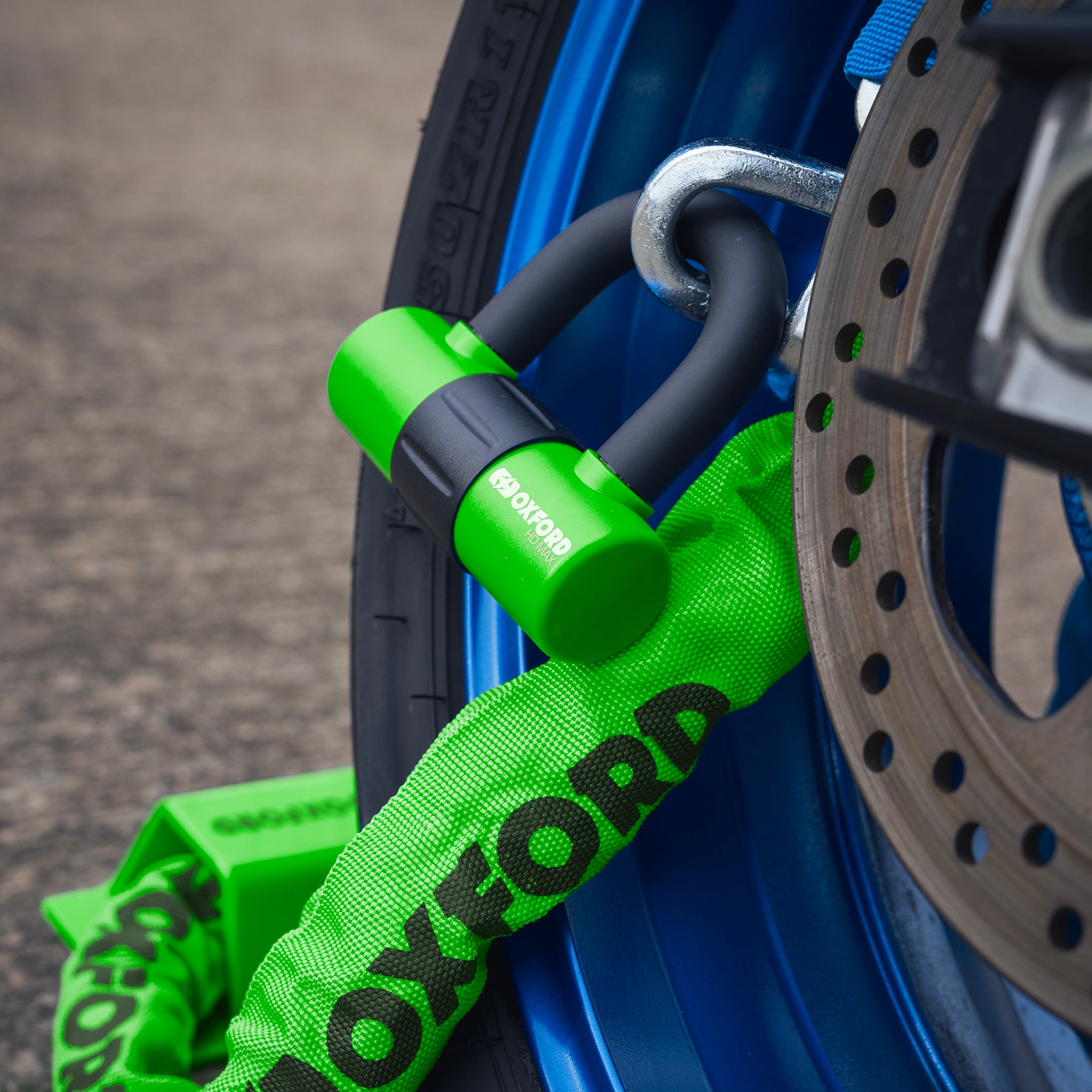 Oxford HD Chain Lock Green - 9.3mm x 1.5m