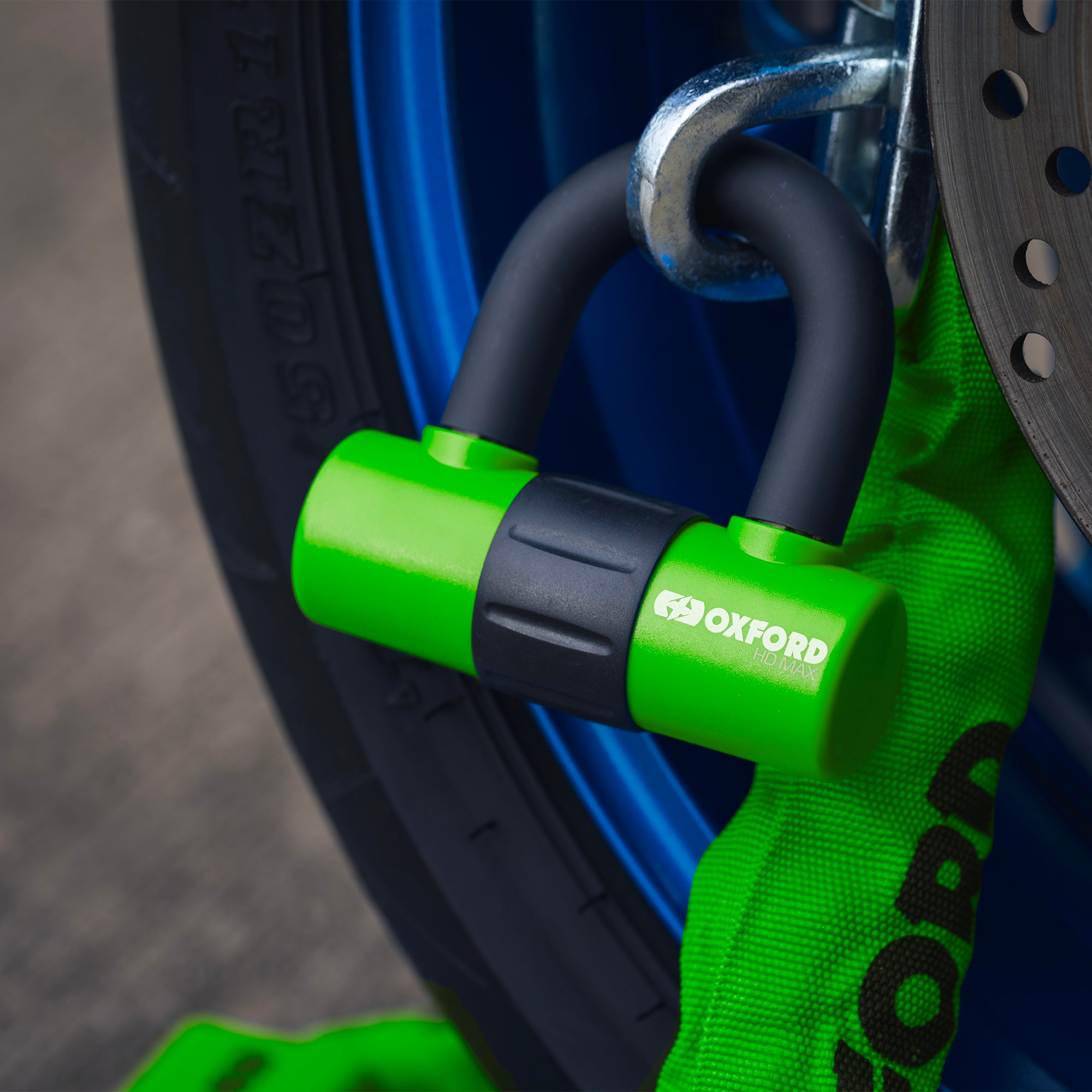 Oxford HD Chain Lock Green - 9.3mm x 1.5m