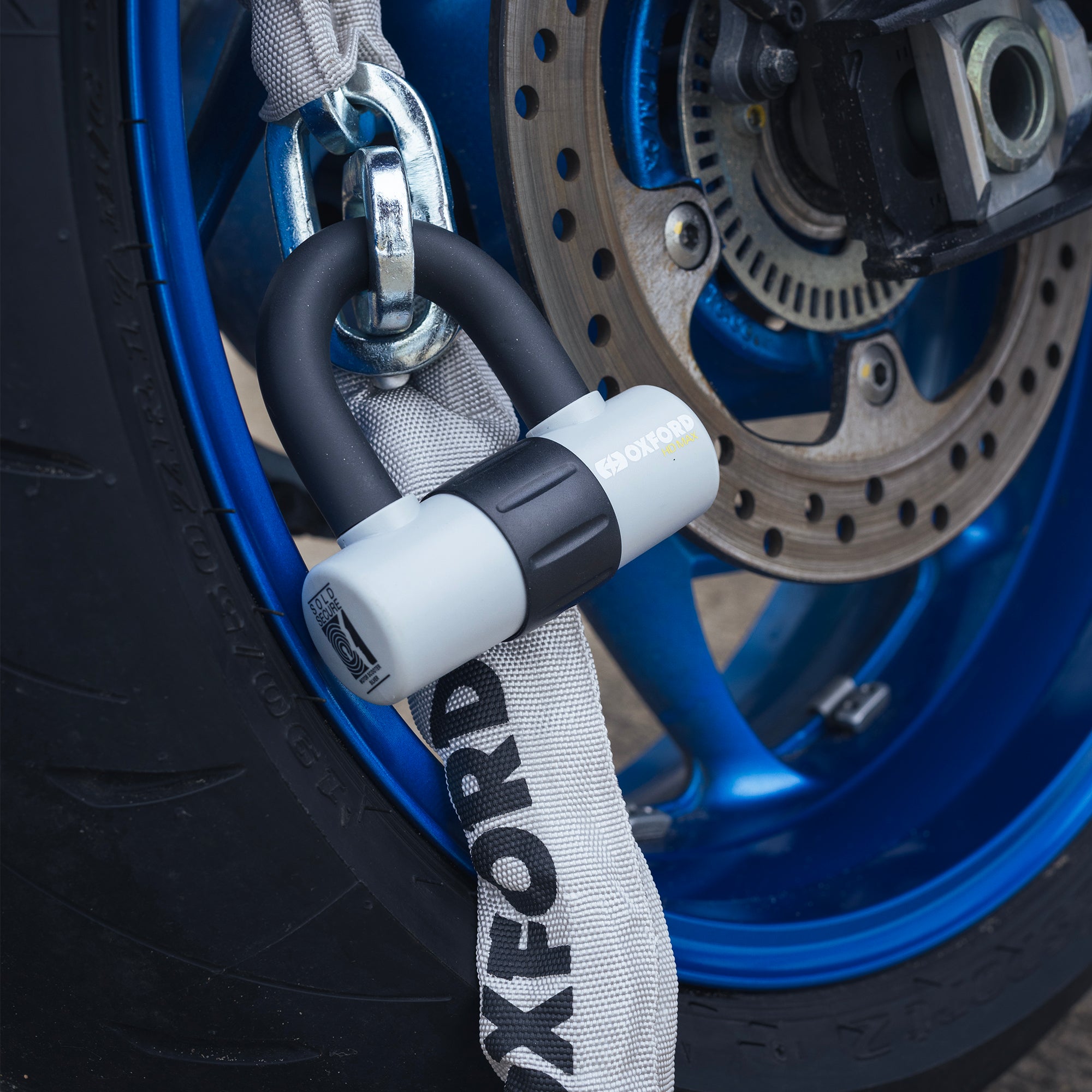 Oxford HD Chain Lock Grey - 9.3mm x 1.5m