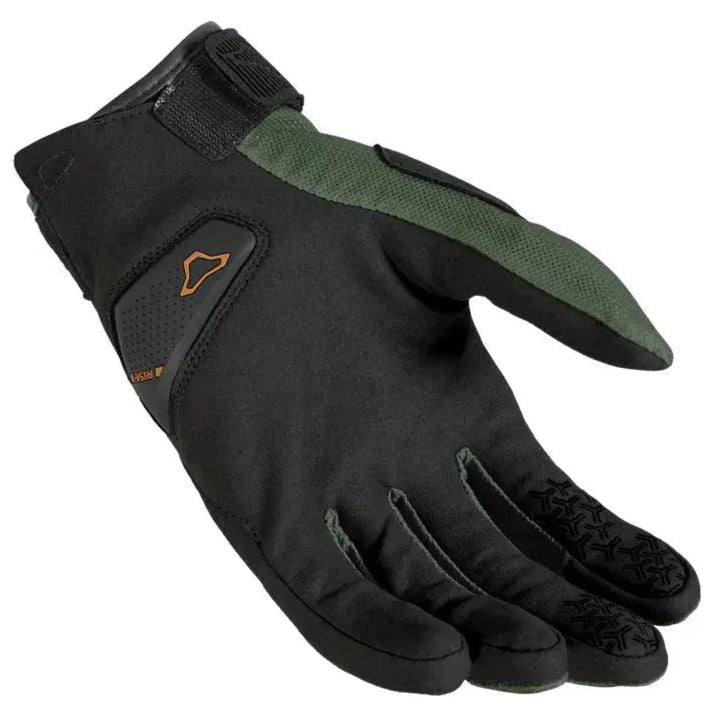 Macna Darko Short Textile Gloves Green / Black, palm view