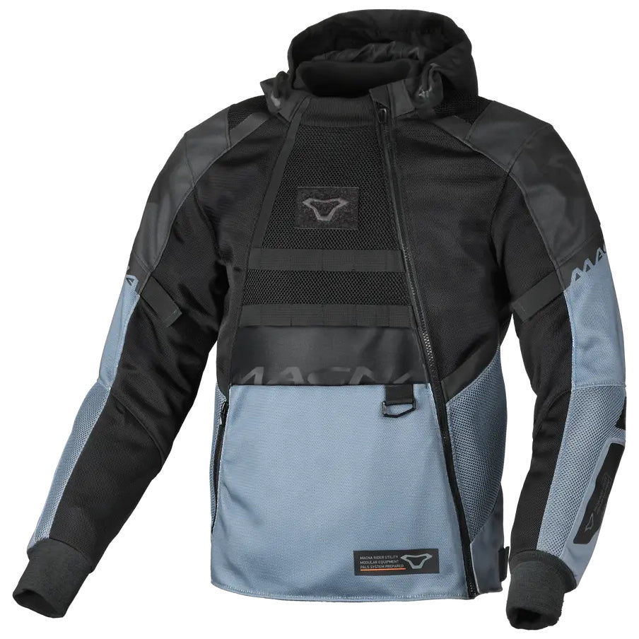 Macna Rebelite Textile Jacket Black / Grey, front view