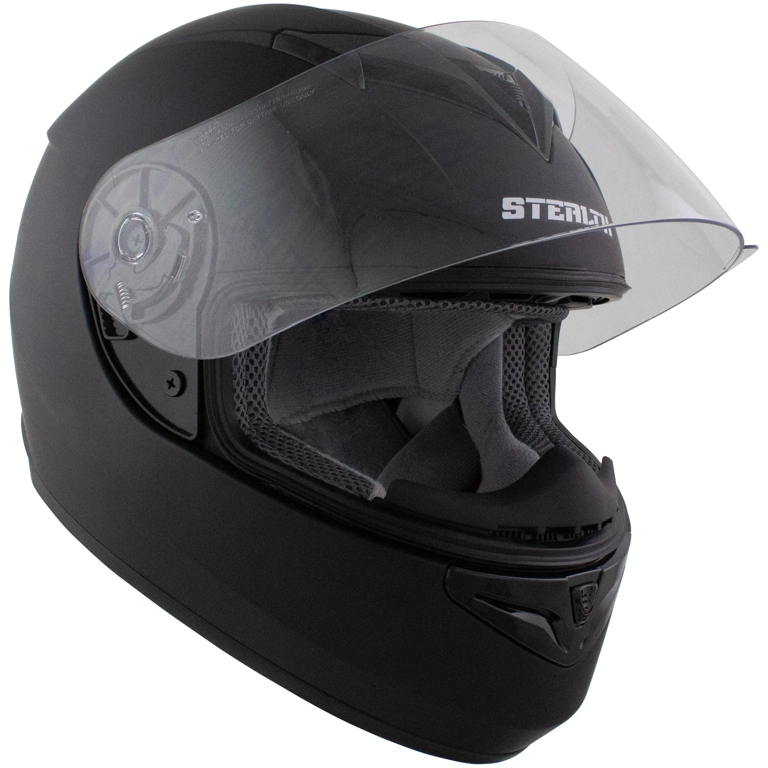 Stealth V121 Full Face Helmet Matt Black - FREE UK Shipping, FREE 365 Day Returns | Moto Central