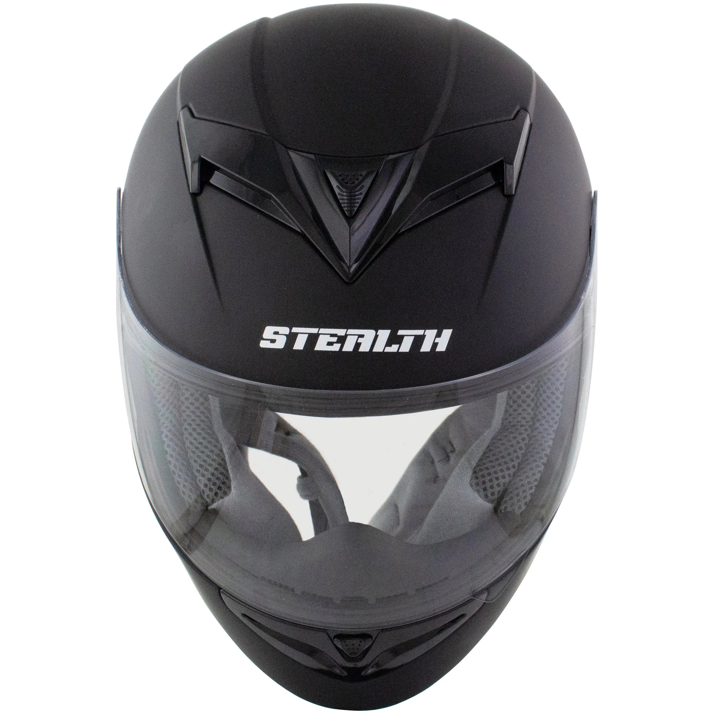 Stealth V121 Full Face Helmet Matt Black - FREE UK Shipping, FREE 365 Day Returns | Moto Central