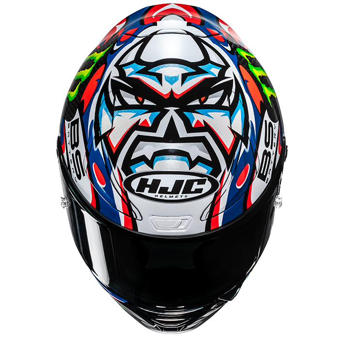 HJC RPHA 1 V2 Carbon Quartararo Le Mans 3 MC21 White / Red / Blue FREE UK Delivery, FREE 365 Day Returns | Moto Central