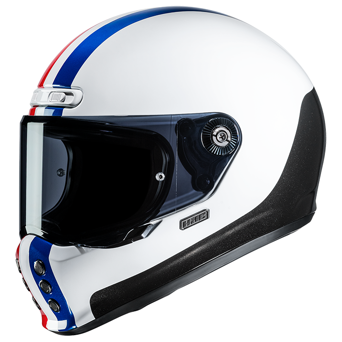 HJC V10 Core MC21 White / Blue / Red FREE UK Delivery, FREE 365 Day Returns | Moto Central