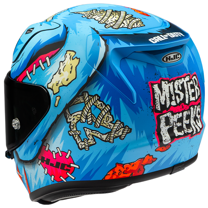 HJC RPHA 12 Mister Peeks Call Of Duty MC21SF White / Blue / Red FREE UK Delivery, FREE 365 Day Returns | Moto Central