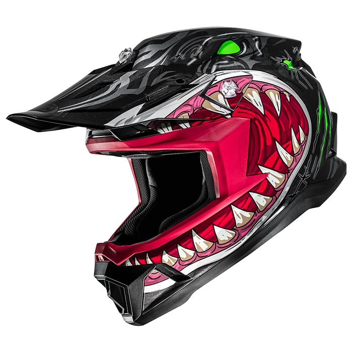 HJC Y50 Kids Megadon MC5 Black FREE UK Delivery, FREE 365 Day Returns | Moto Central
