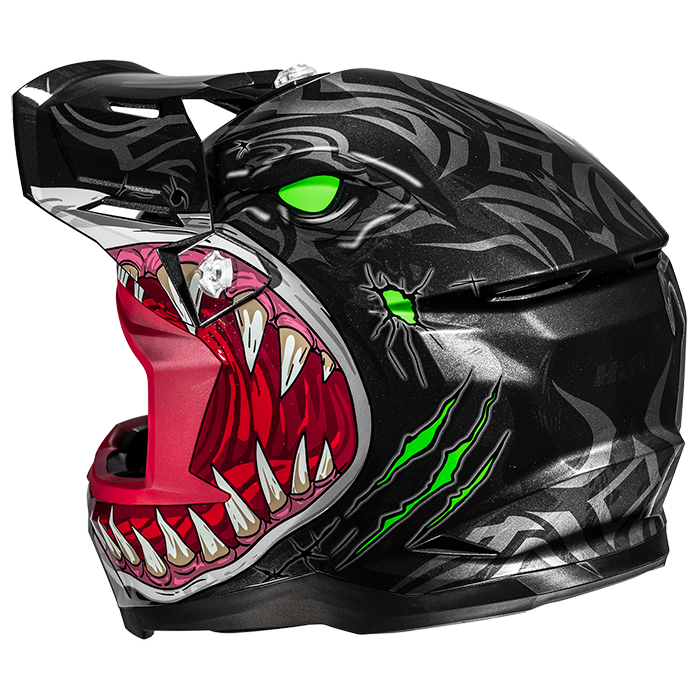 HJC Y50 Kids Megadon MC5 Black FREE UK Delivery, FREE 365 Day Returns | Moto Central