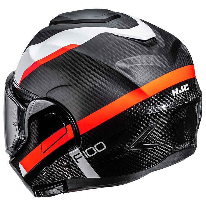 HJC F100 Carbon Askan MC6HSF Fluo Orange FREE UK Delivery, FREE 365 Day Returns | Moto Central
