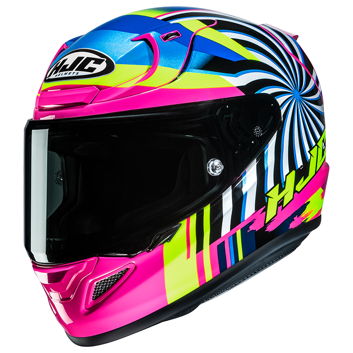 HJC RPHA 12 Lif MC83H Pink / Blue / Fluo Yellow FREE UK Delivery, FREE 365 Day Returns | Moto Central