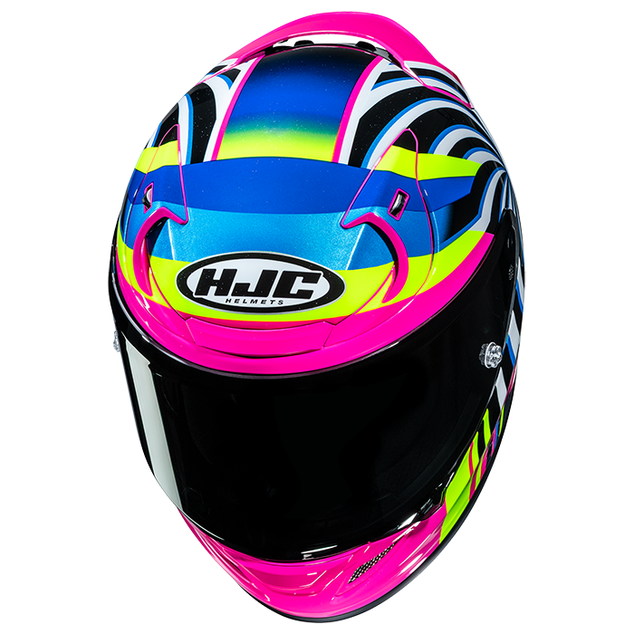HJC RPHA 12 Lif MC83H Pink / Blue / Fluo Yellow FREE UK Delivery, FREE 365 Day Returns | Moto Central