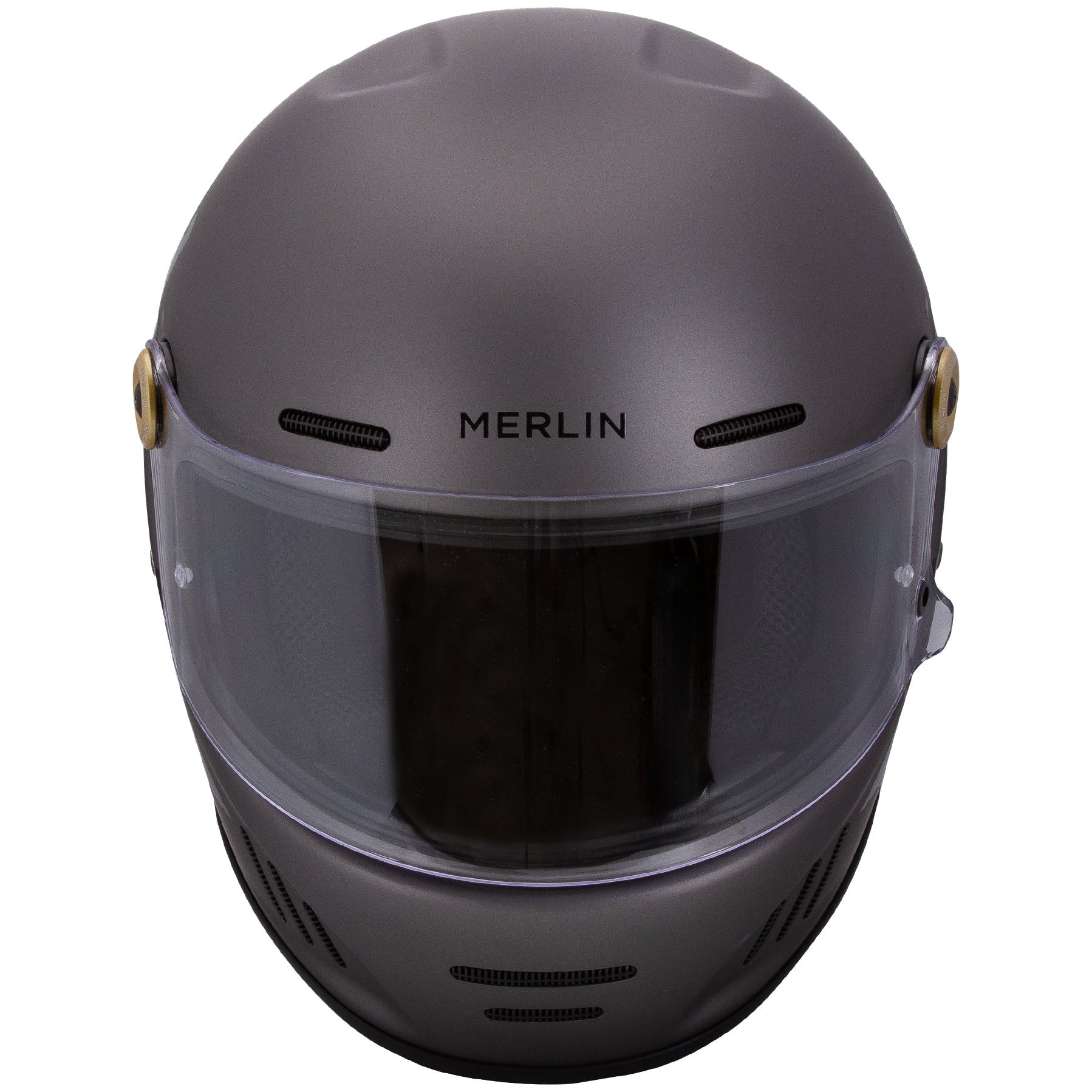 Merlin Revival Union Grey full-face motorcycle helmet, front view