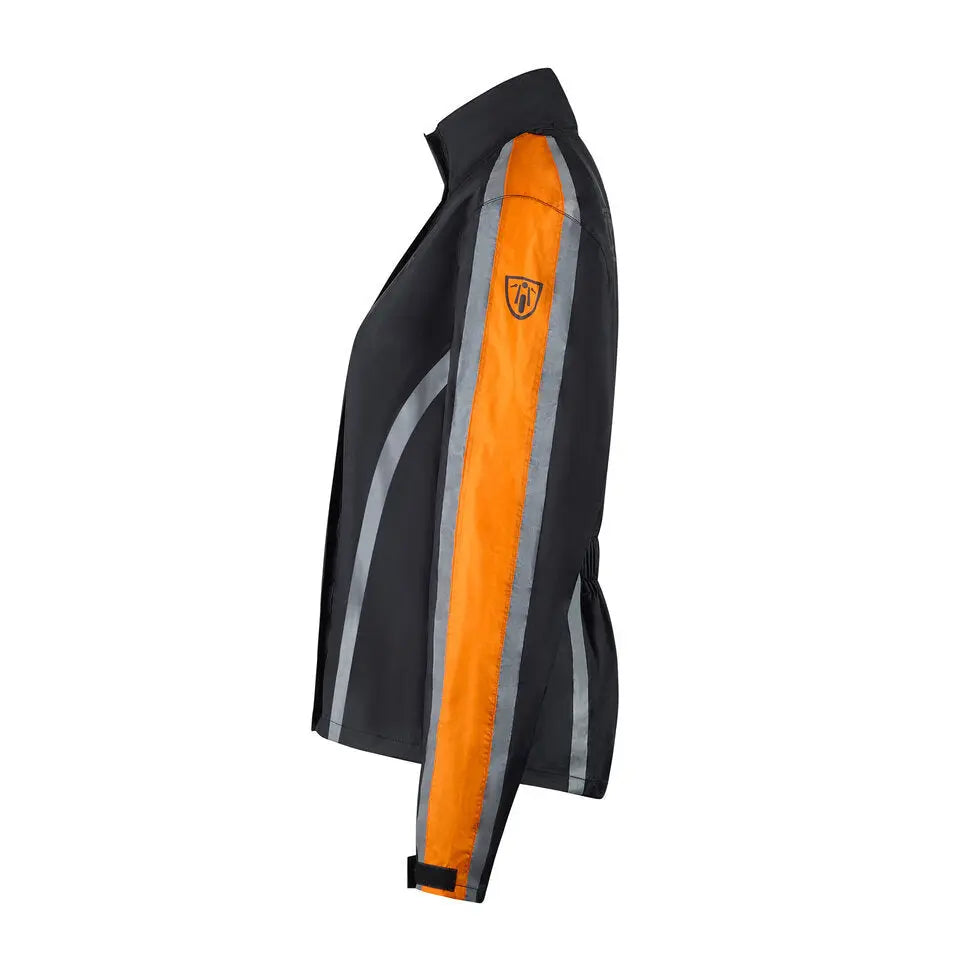 MotoGirl Waterproof Ladies Rainwear Jacket Black / Orange FREE UK Delivery, FREE 365 Day Returns | Moto Central