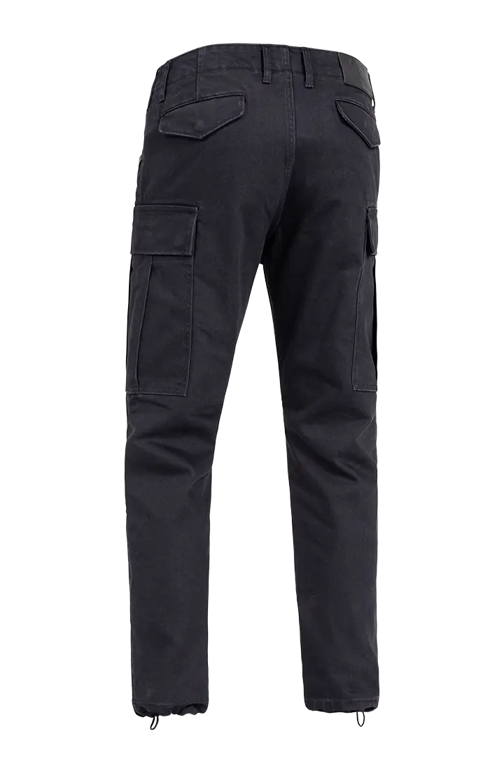 John Doe Regular Protective Cargo Trouser Mono Black / Black  - FREE UK Shipping, FREE 365 Day Returns | Moto Central